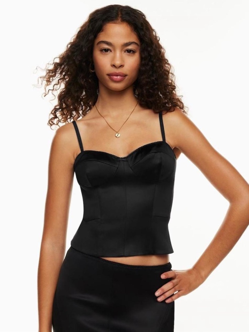 Aritzia TEN satin bustier top